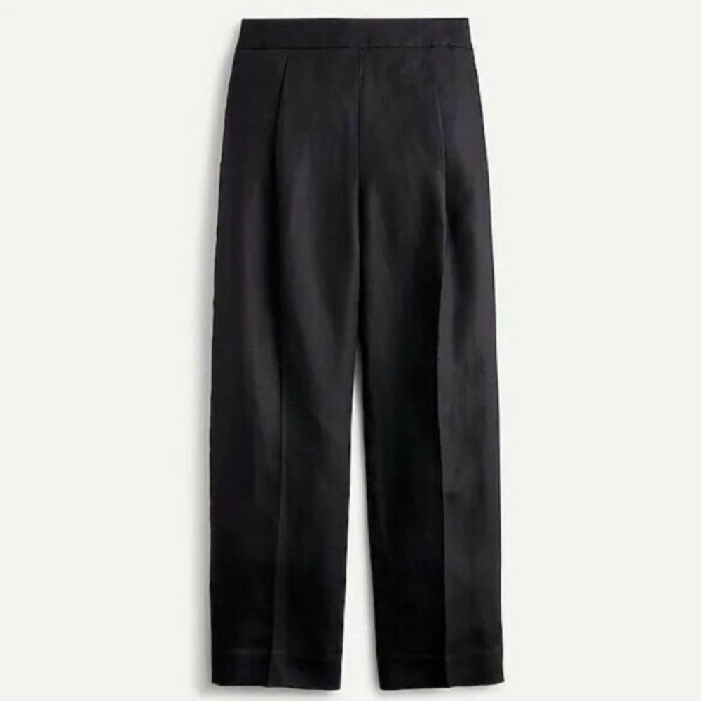 NWT J. Crew High-Rise Pleated Pant in Linen Blend